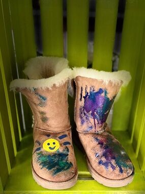 UGG Natural Shearling-Lined Boot Interior - Beige
